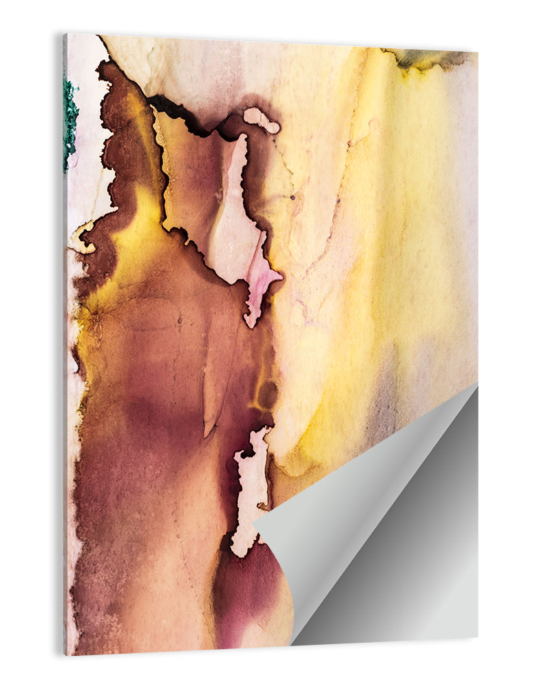 Burgundy Alcohol Ink Composition Wall Art