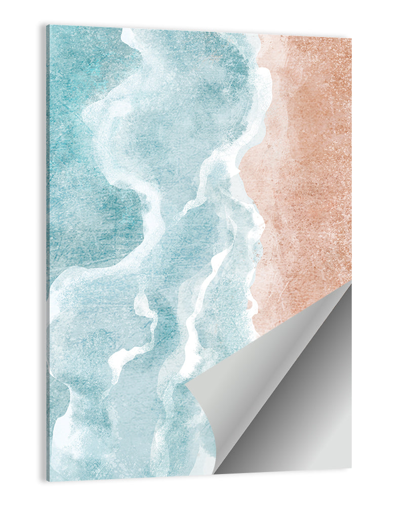 Aerial Shoreline Waves Wall Art