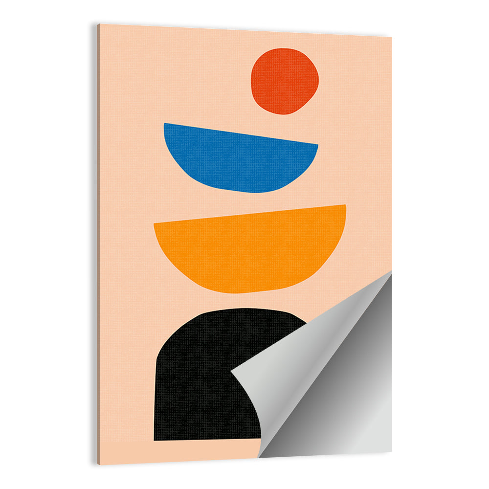 Mid Century Geometric Stack Wall Art