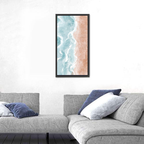 Aerial Shoreline Waves Wall Art