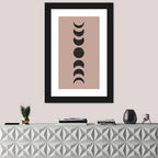 Dusty Pink Moon Phases Wall Art