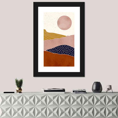 Mountains & Sun Minimal Wall Art