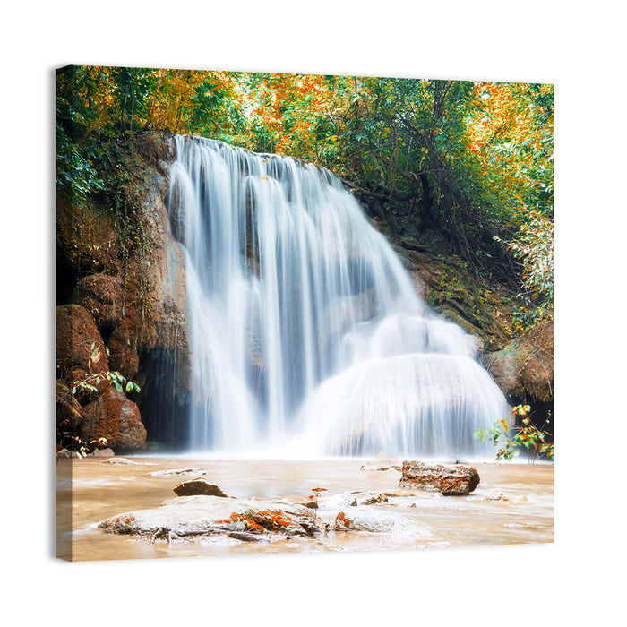 Planthong Waterfall Phuphaman Thailand Wall Art as a canvas print