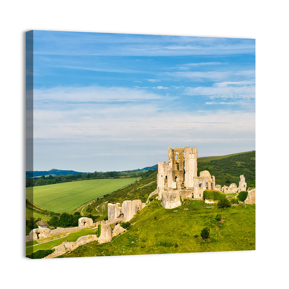 Corfe Castle Ruins Wall Art