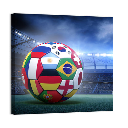 Soccer Ball In Stadium Wall Art