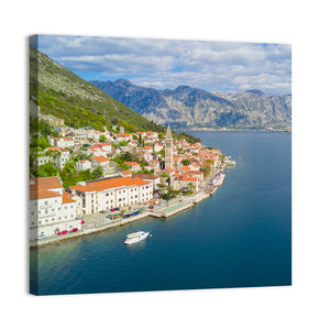 Scenic Coastal City Montenegro Wall Art