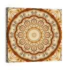Antique Golden Clock Mandala Wall Art