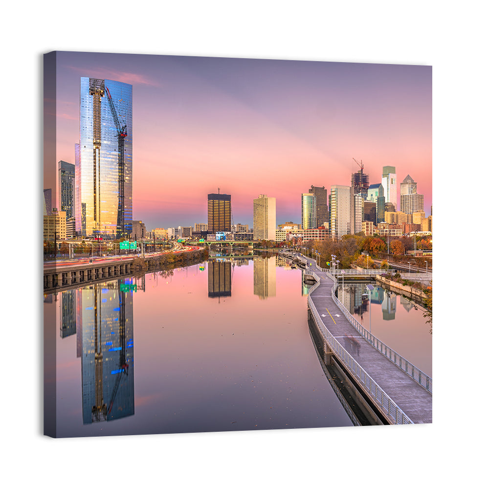 Philadelphia Skyline at Twilight Wall Art