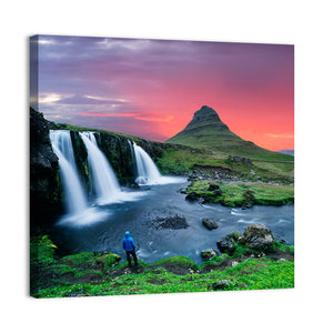 Kirkjufellsfoss Waterfall & Kirkjufell Mountain Wall Art