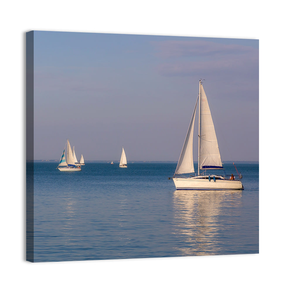 Sailboats on Lake Balaton Wall Art