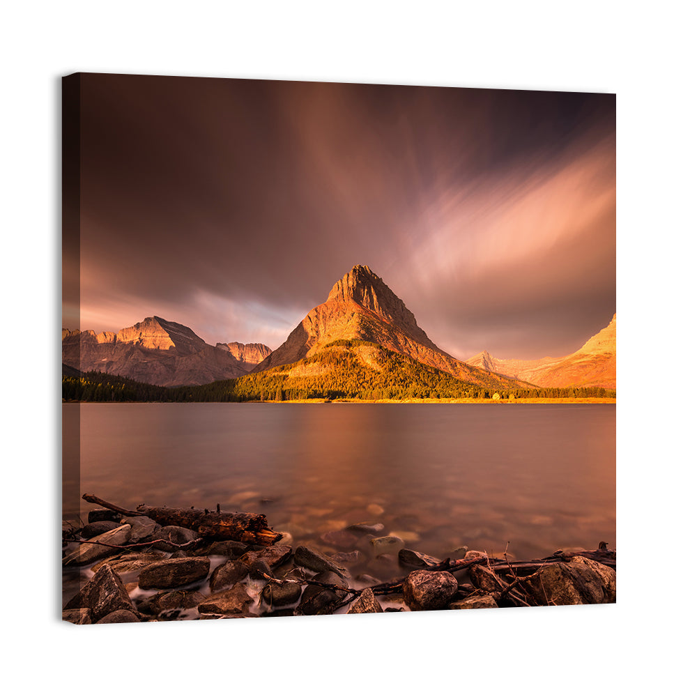 Mount Grinnell At Sunrise Wall Art