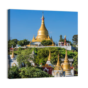 Sagaing Hills & Temples Skyline In Burma Wall Art