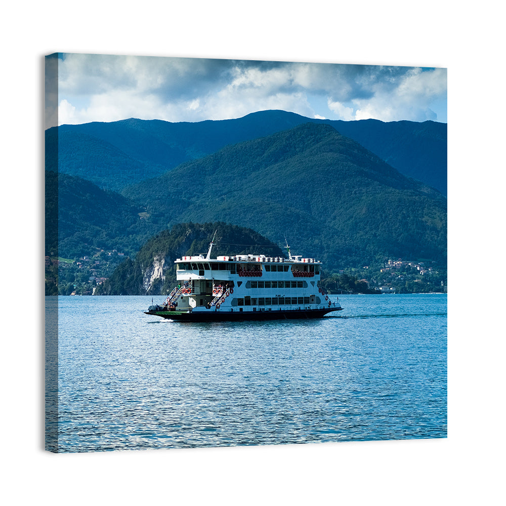 Blue Ferry on Lake Como Wall Art