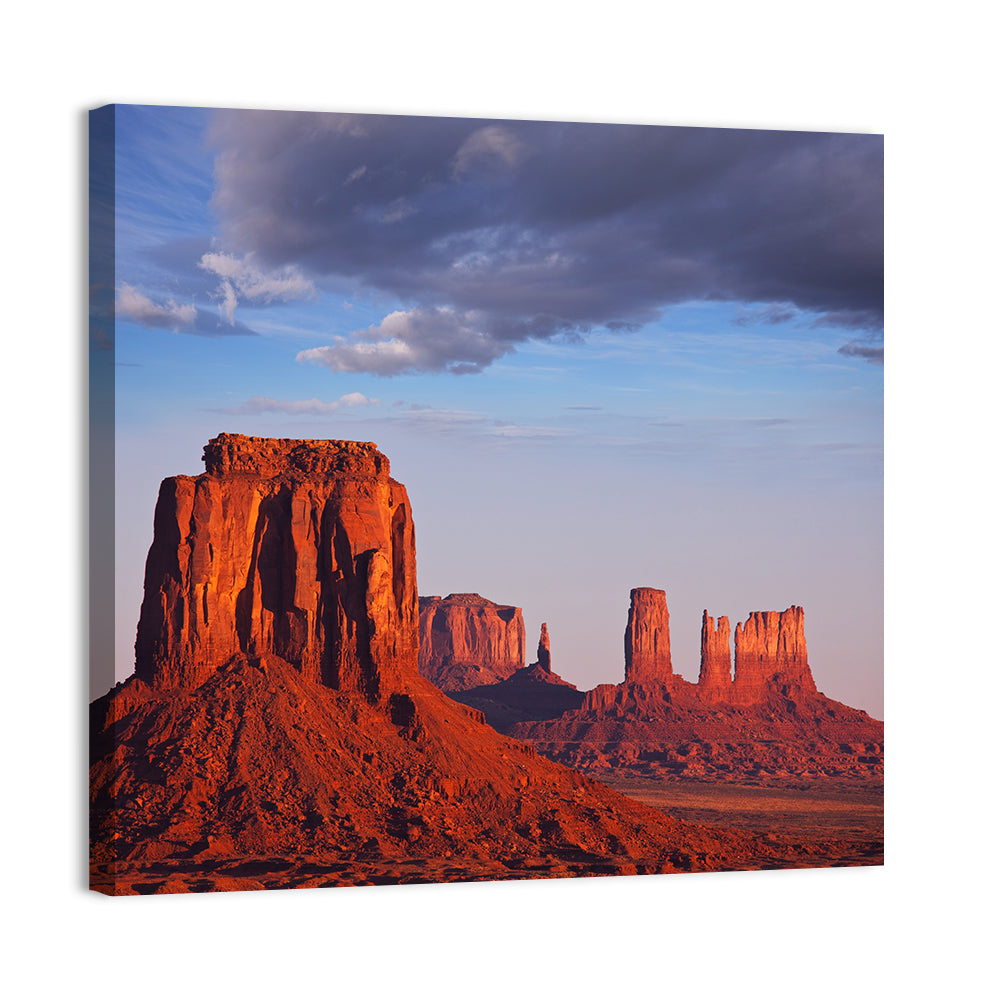 Monument Valley Mesa at Golden Hour Wall Art