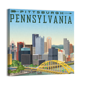 Pittsburgh Pennsylvania Travel Poster Wall Art