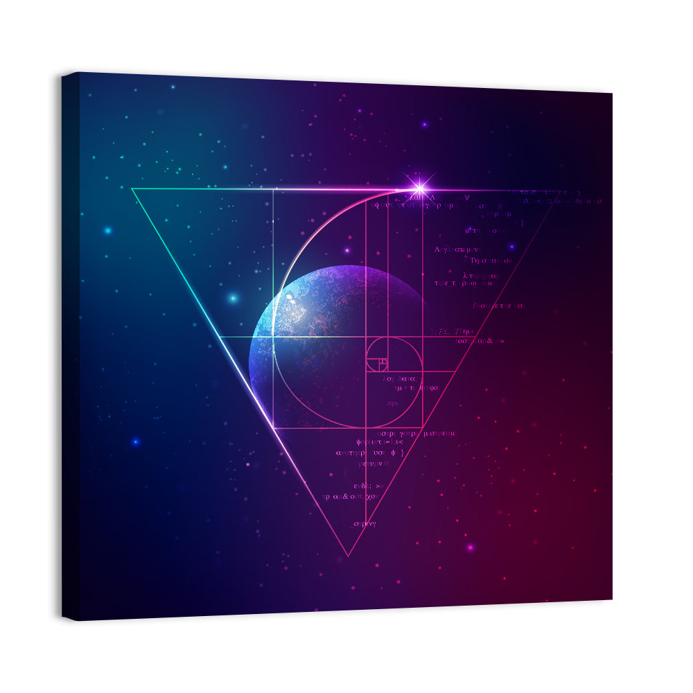 Golden Spiral Planet Wall Art