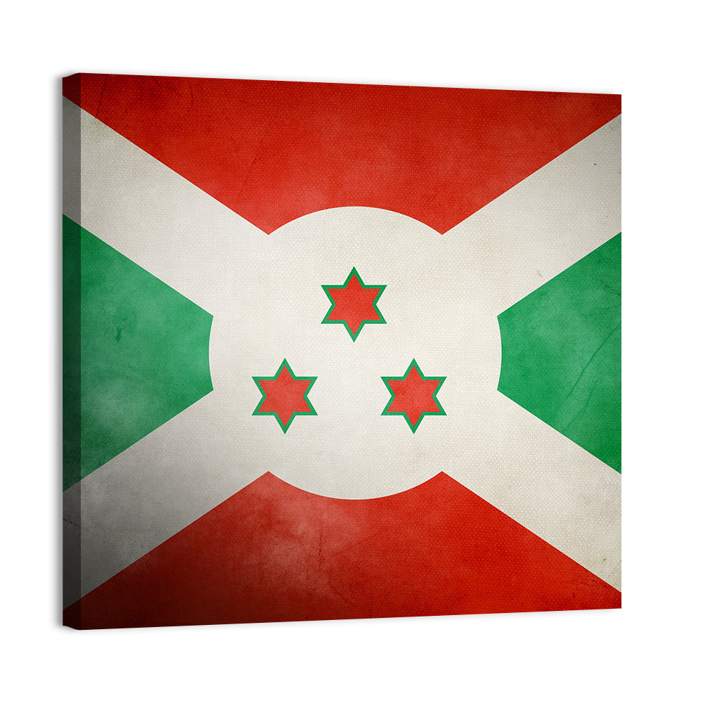 Vintage Burundi Flag Wall Art