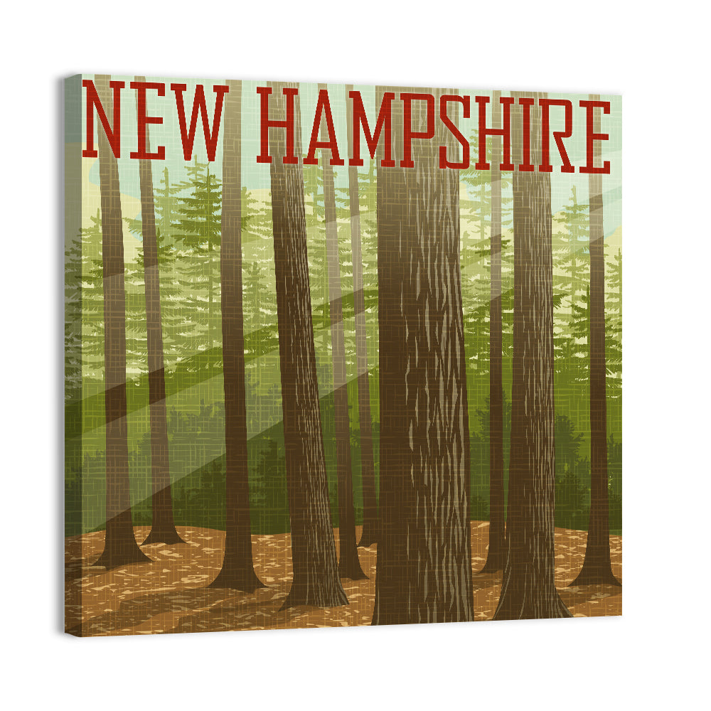 New Hampshire Forest Graphic Wall Art