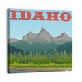 Vintage Idaho Travel Design Wall Art