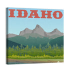 Vintage Idaho Travel Design Wall Art