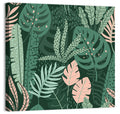 Polka Dot Tropical Leaf Pattern Wall Art