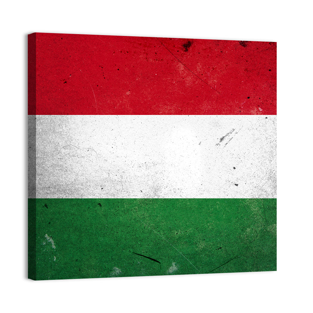 Vintage Hungarian Flag Wall Art
