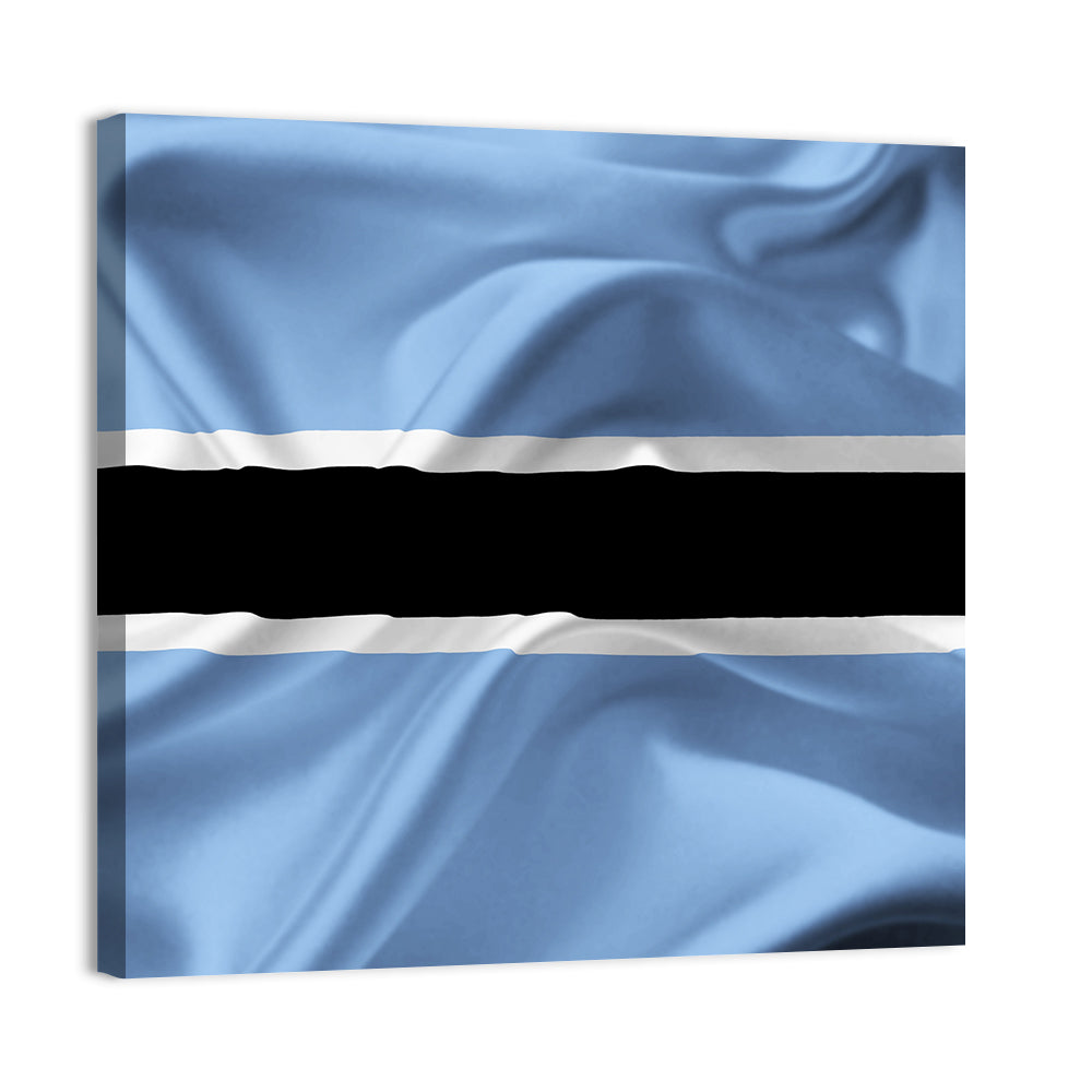 Rippled Botswana Flag Wall Art