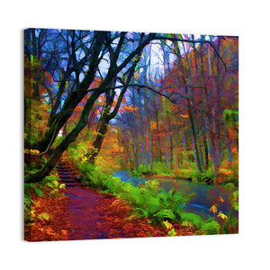 Autumn Colors Of Oirase River Wall Art