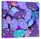 Dewy Leaf Pattern Wall Art