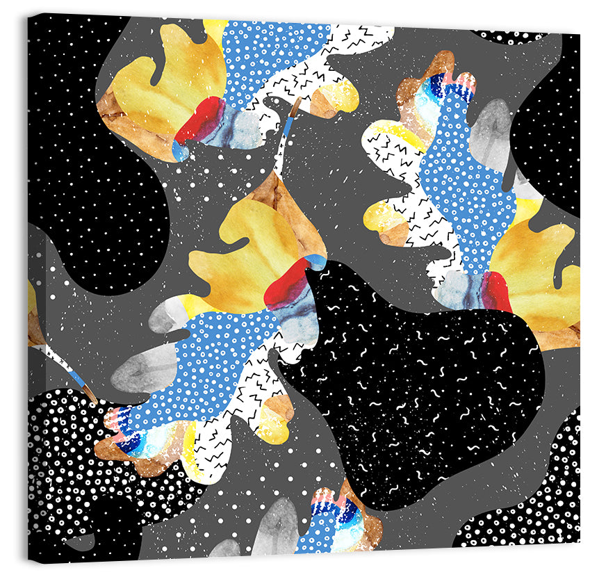Fluid Leaf Collage Pattern I Wall Art