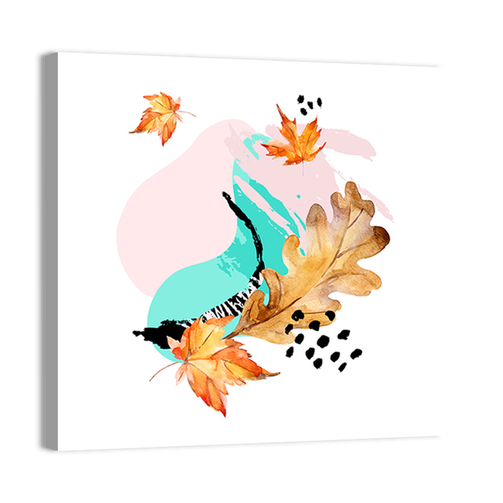 Abstract Maple Leaves Wall Art