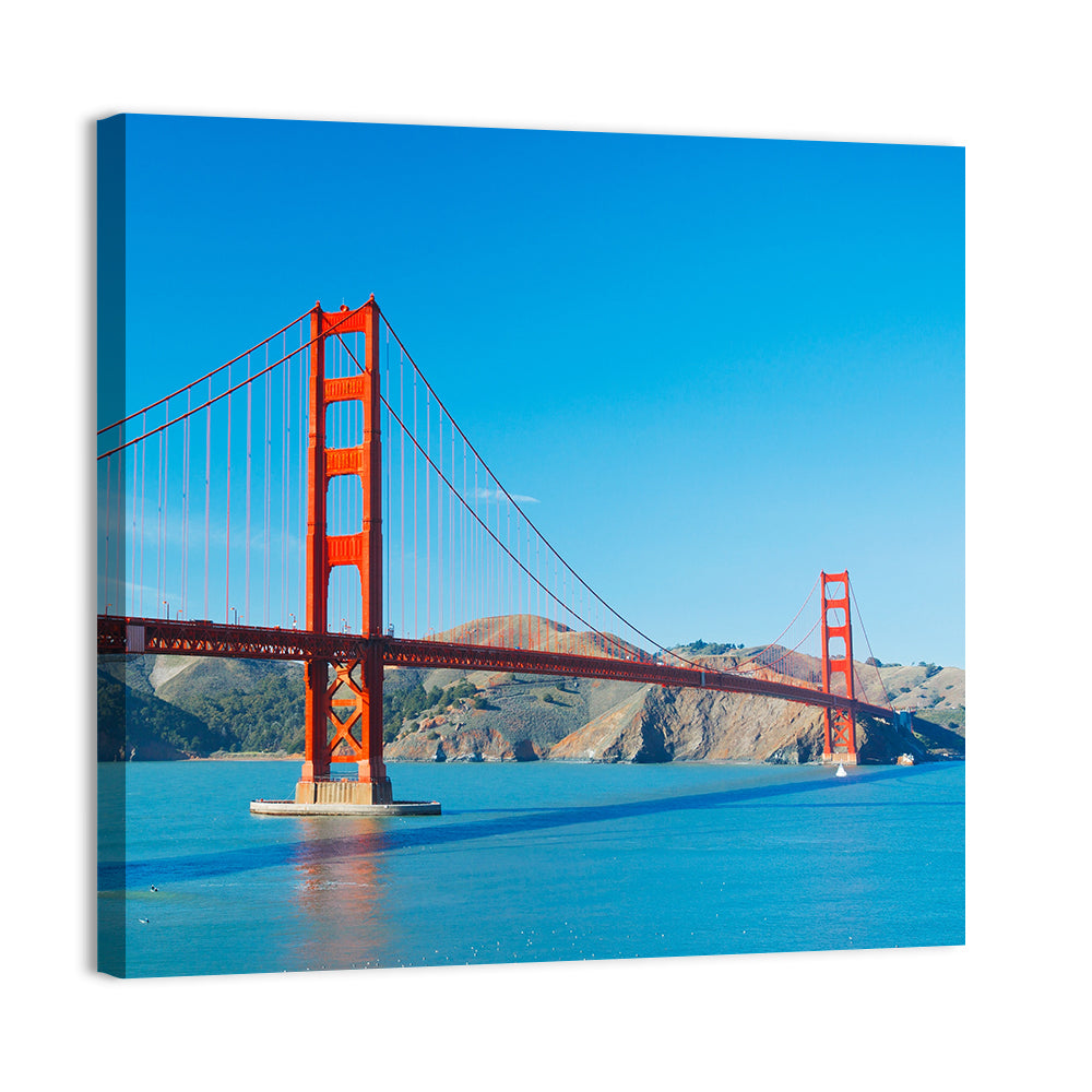 Golden Gate Bridge Under Blue Sky Wall Art