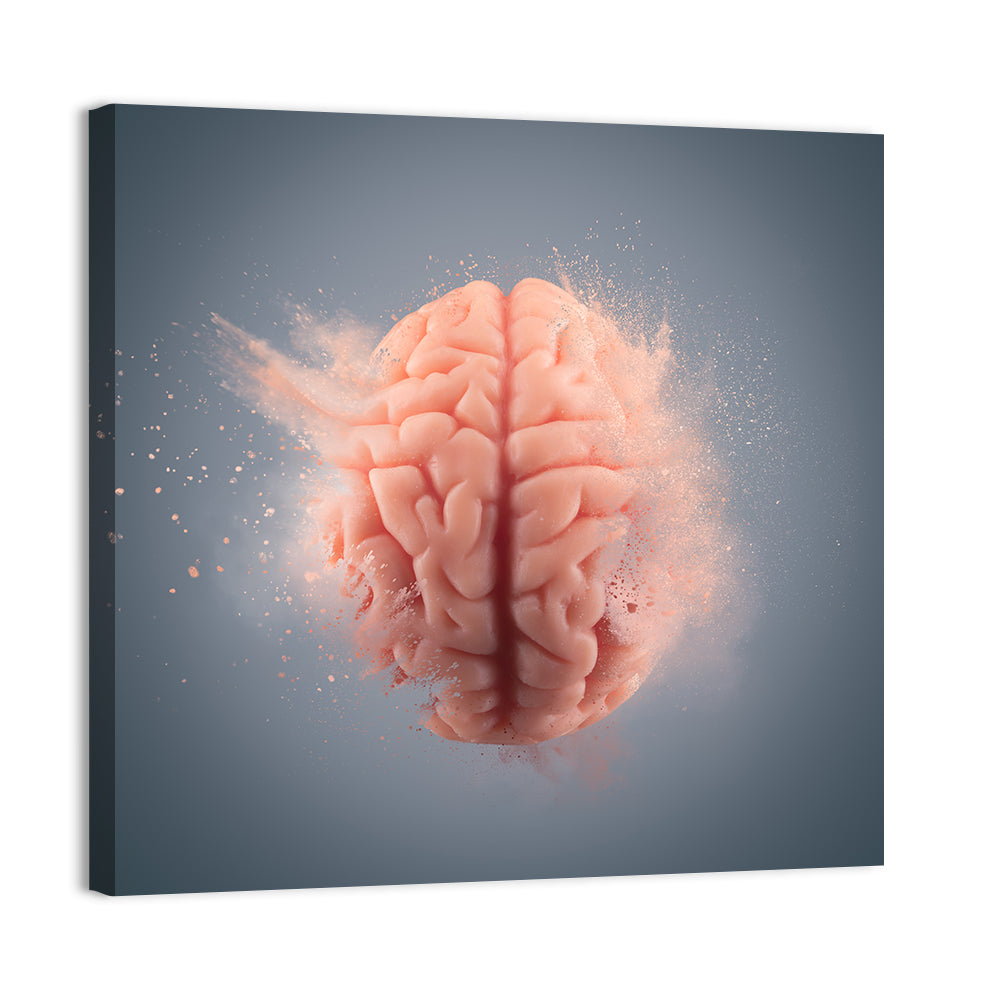 Anatomical Brain with Particles Wall Art