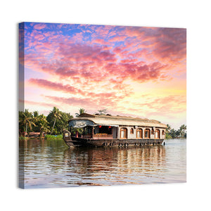 House Boat In Kerala India Wall Art