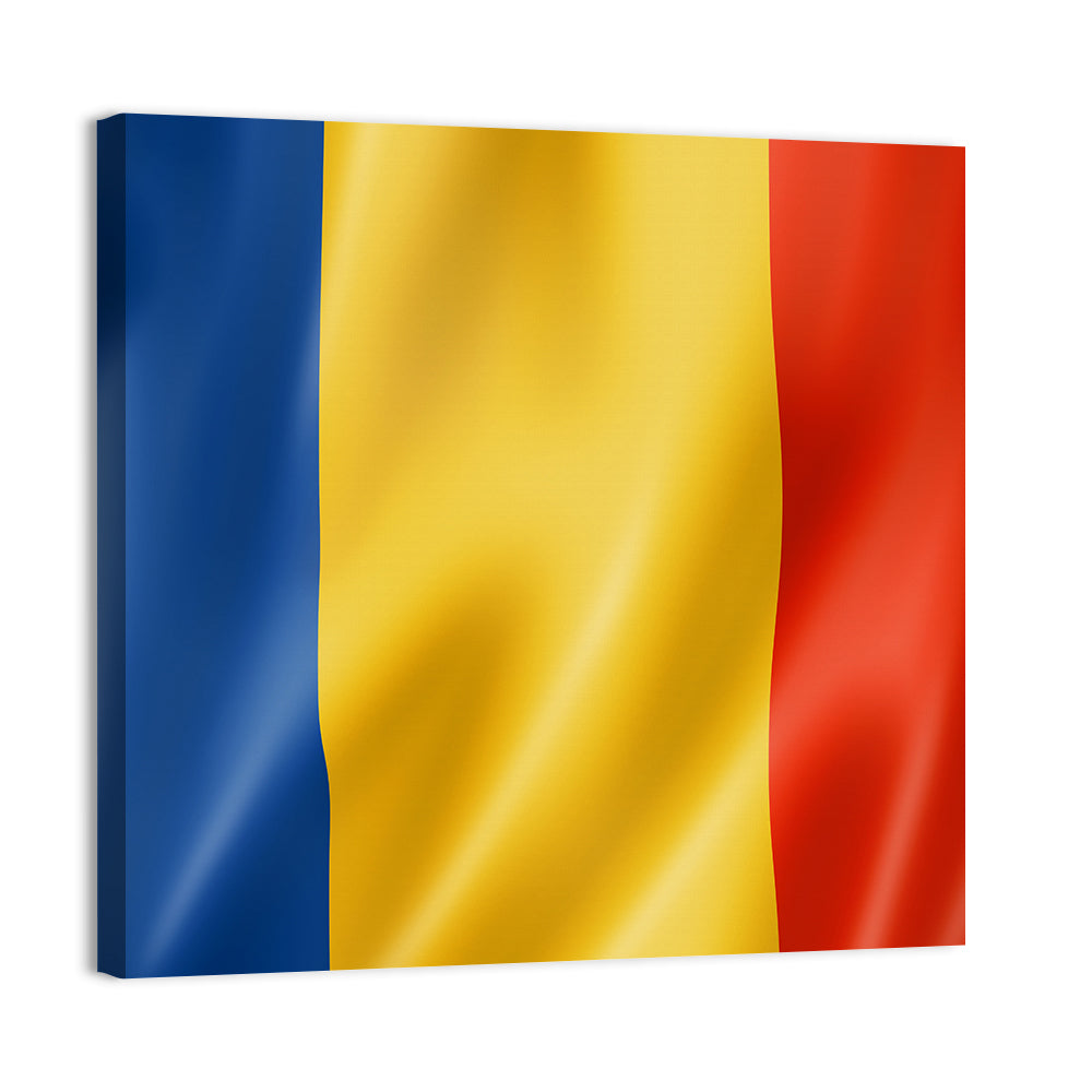Romanian Tricolor Flag Wall Art
