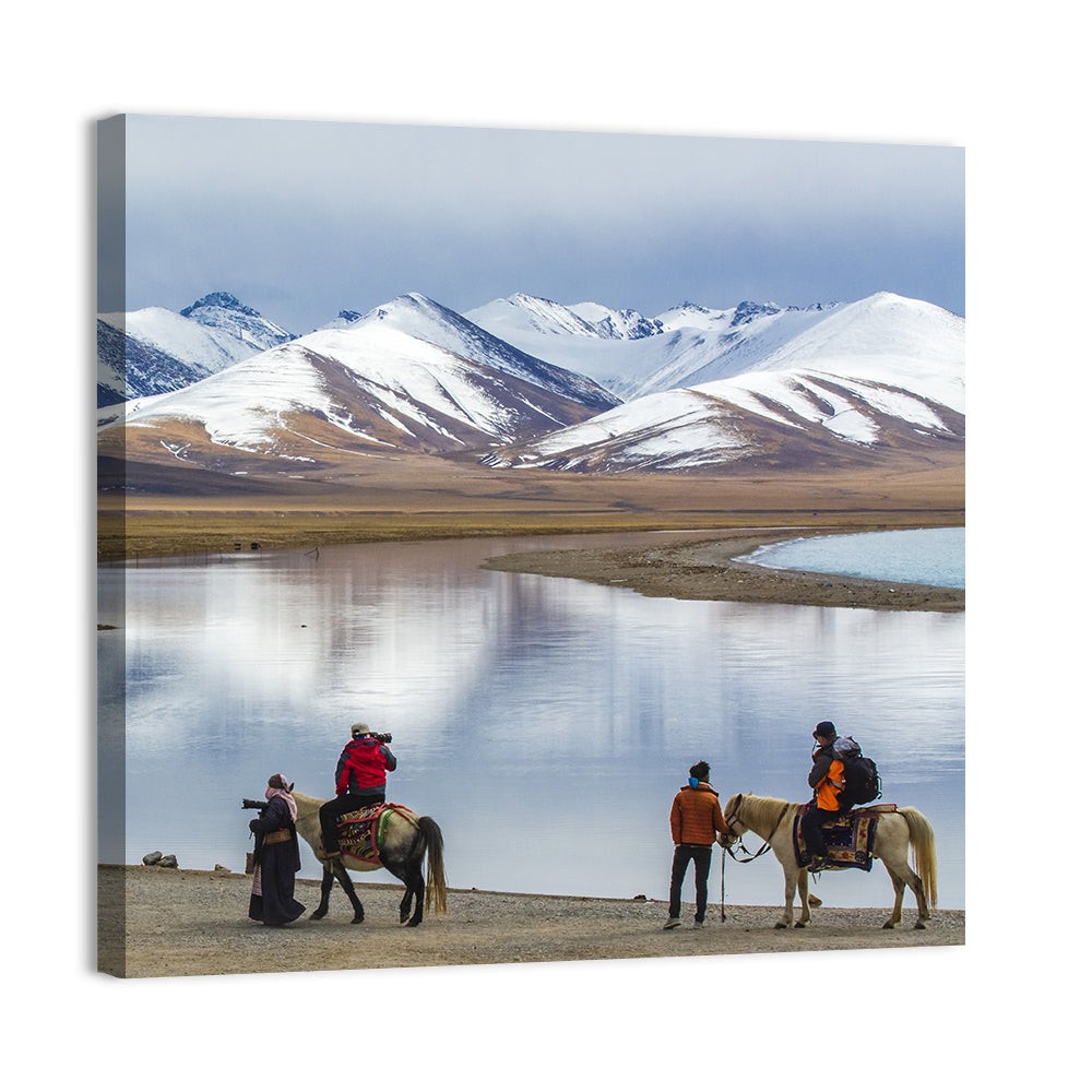 Namco Lake with Horse Riders Wall Art