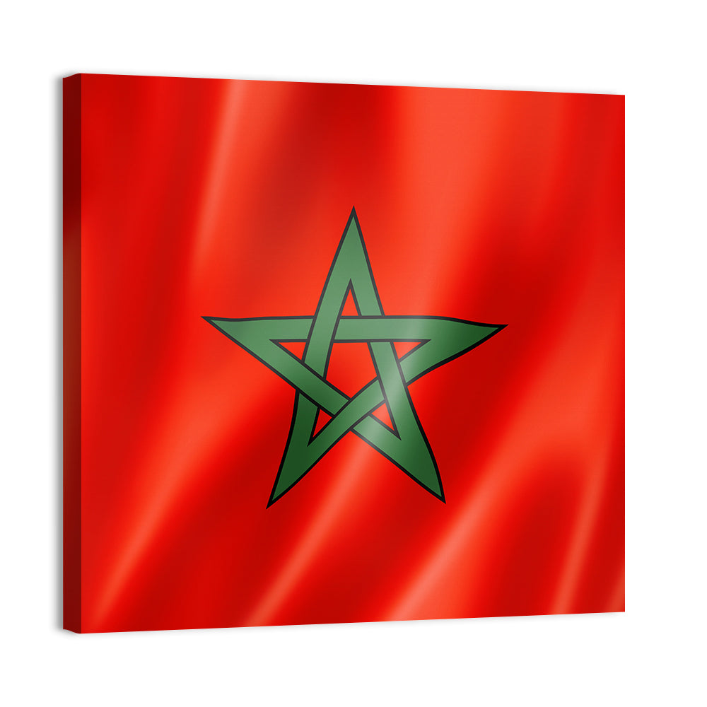 Morocco Flag with Five-pointed Star Wall Art