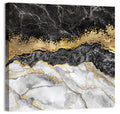 Gold Veined Marble Layers Wall Art