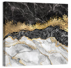 Gold Veined Marble Layers Wall Art