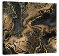 Black Marble with Gold Veins Wall Art
