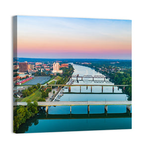 Savannah River Skyline In Augusta Wall Art