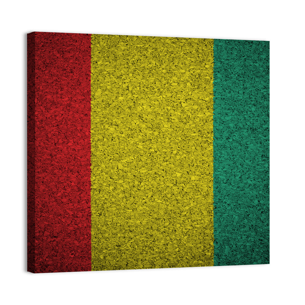 Textured Guinean Flag Wall Art