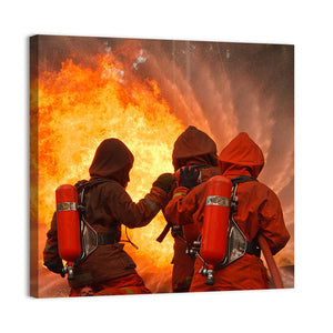 Firefighters During Training Wall Art