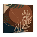 Brown Geometric Palm Leaf Wall Art