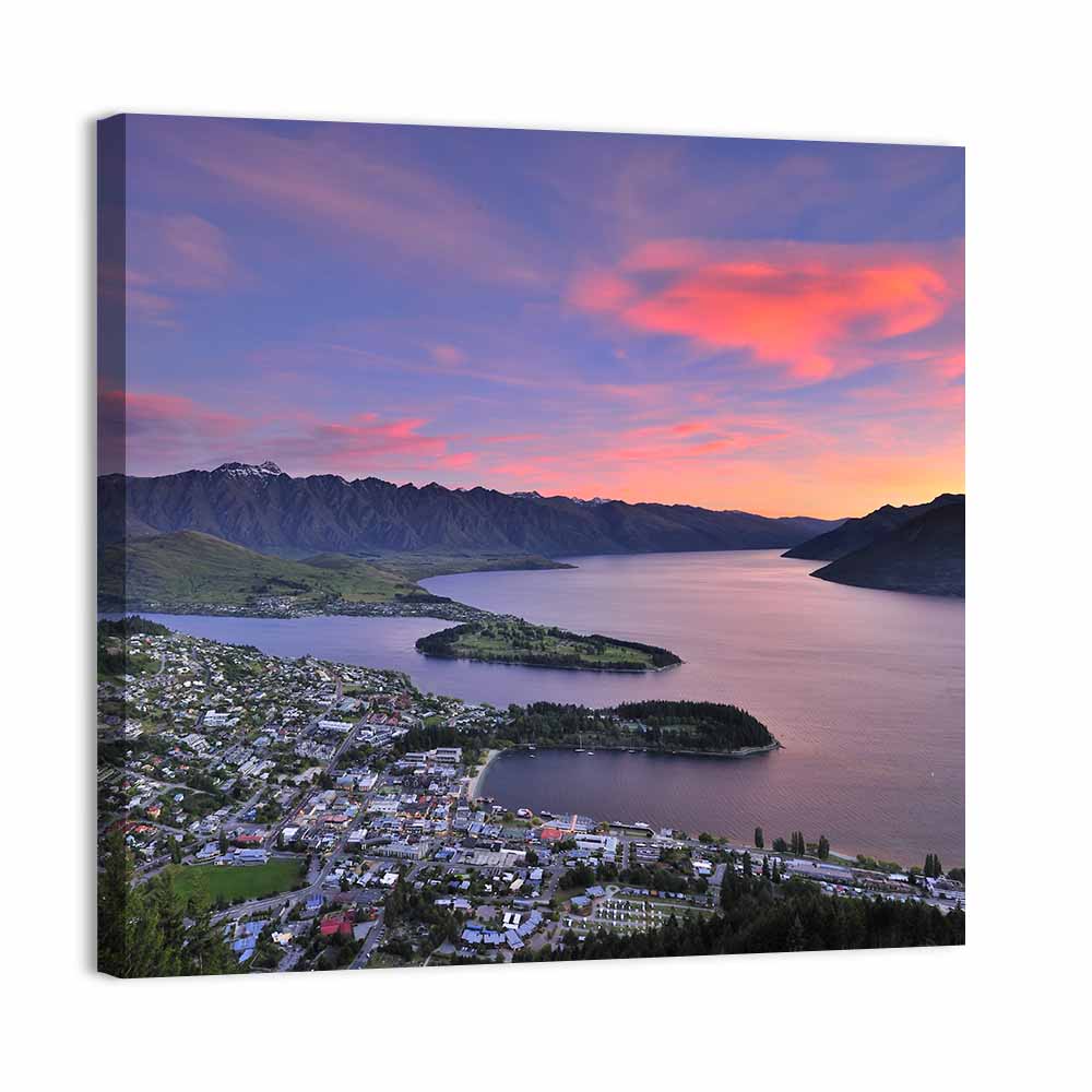 Queenstown Over Lake Wakatipu Wall Art
