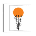Bamboo and Birds Silhouette Wall Art