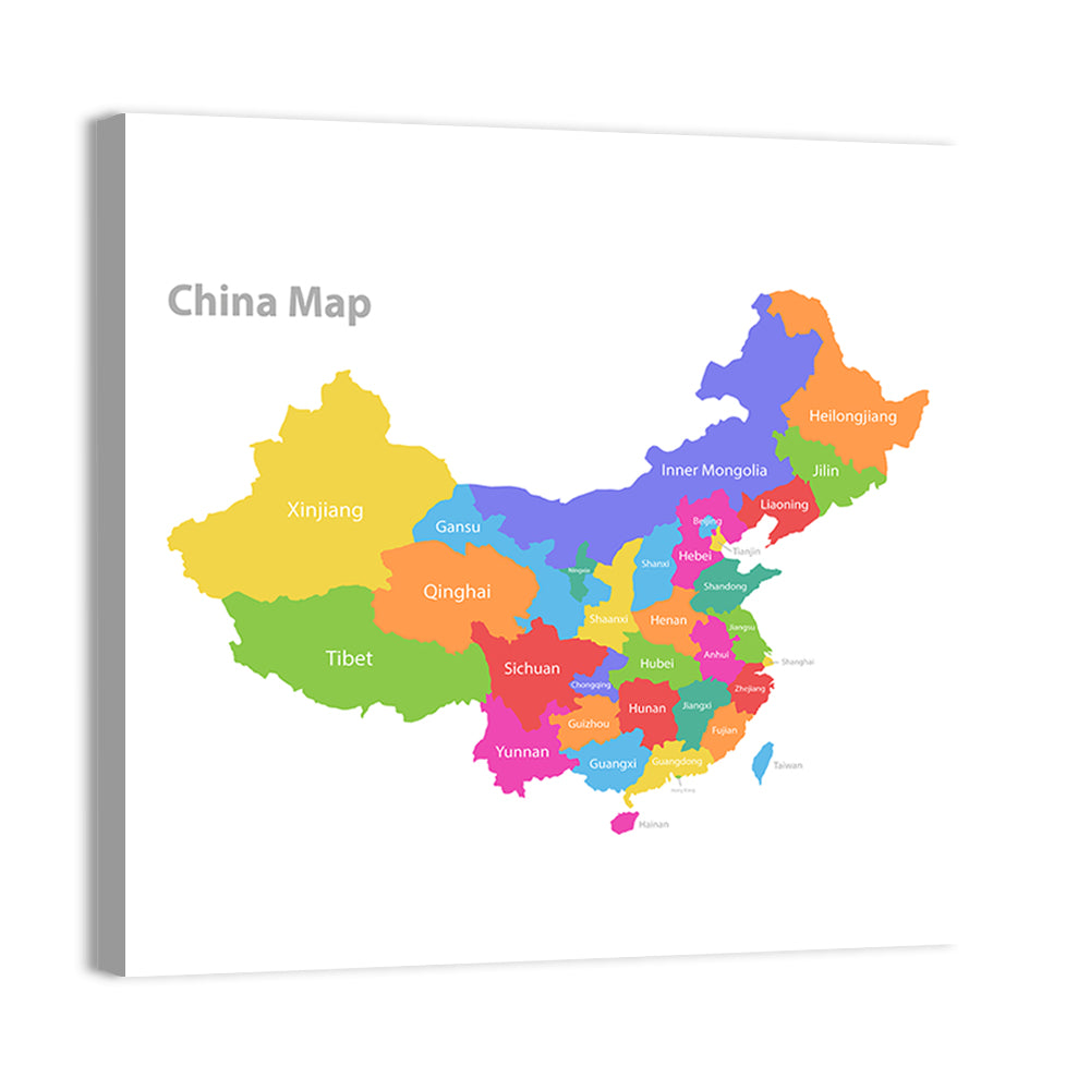 Map of China Wall Art
