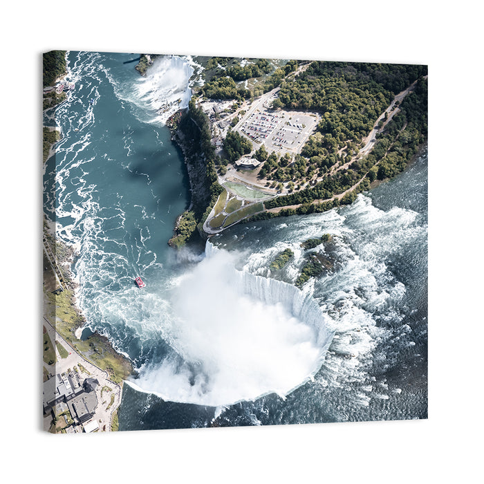Horseshoe Falls Aerial View, Niagara Wall Art as a canvas print