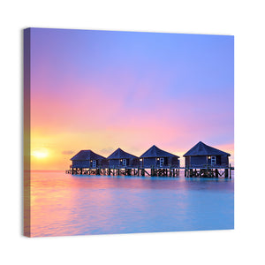 Sunset On Maldives island Wall Art