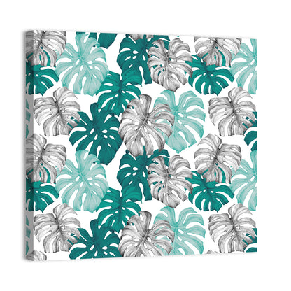 Monstera Leaves Seamless Pattern Wall Art
